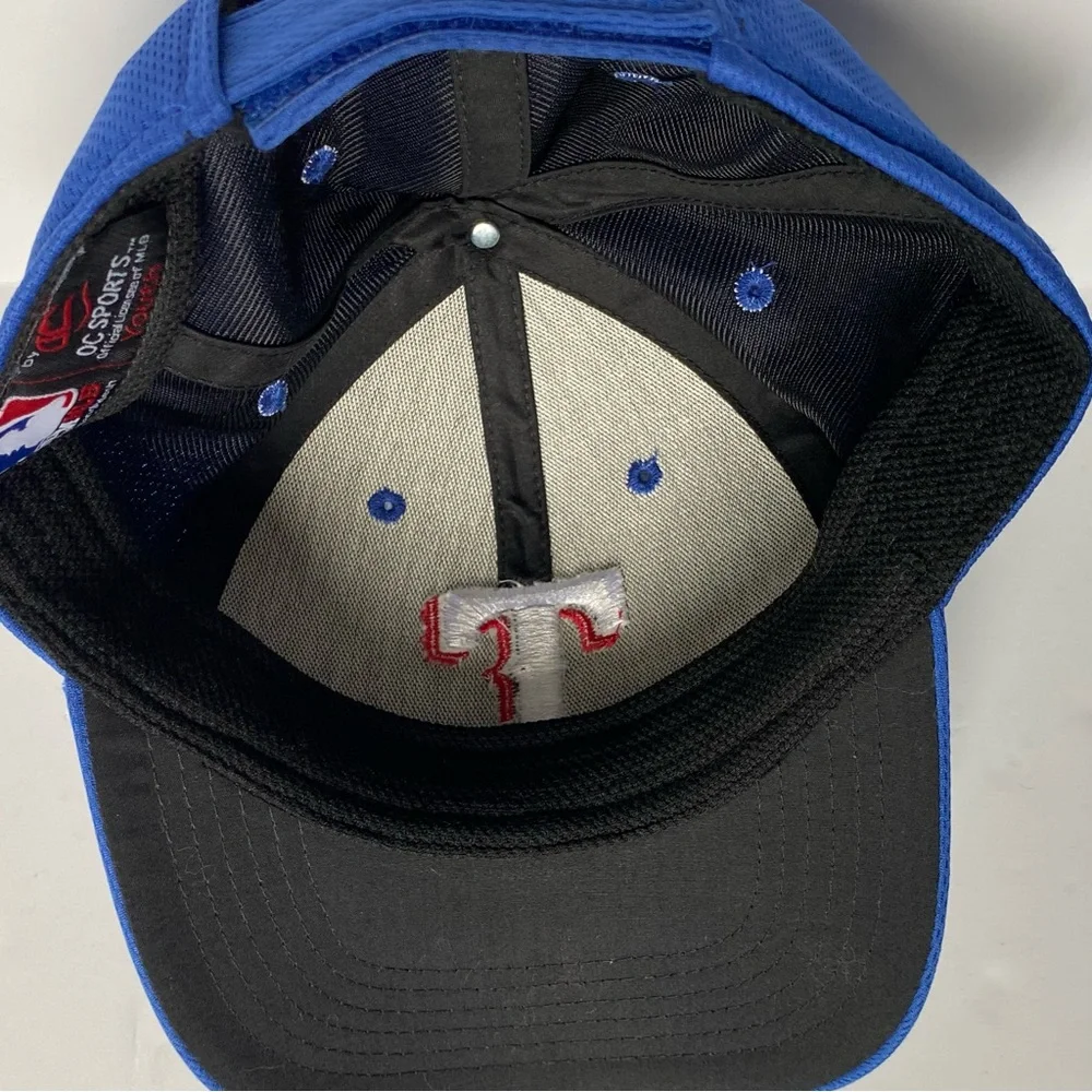 Texas Rangers Hat Youth Blue Baseball Team MLB Strapback OC Sports Kids EUC Boys